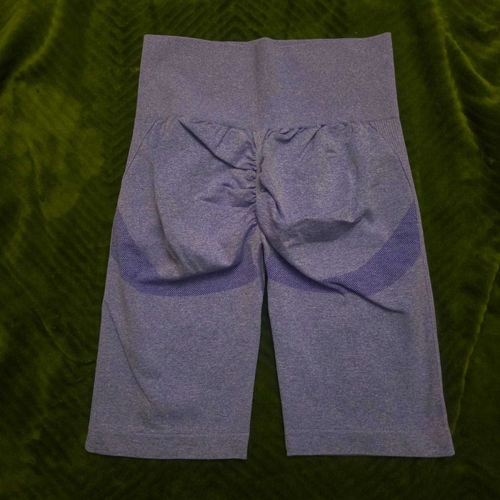 Szorty kolarki modelujące push up L | wysoki stan | fioletowe