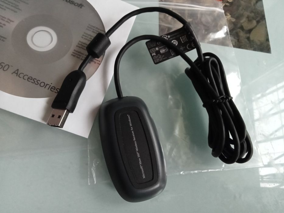 Adapter pc oryginalny Microsoft odbiornik pc oraz pad bezprzewodowy