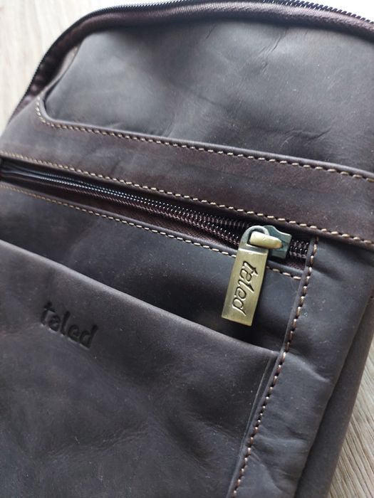 Nowa męska skórzana torba na ramię