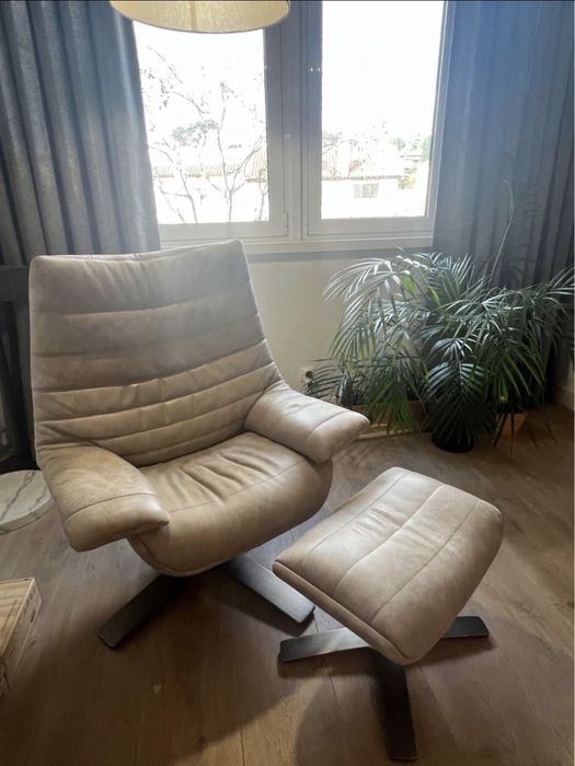 Poltrona de pele Natuzzi Re-Vive Lounge King