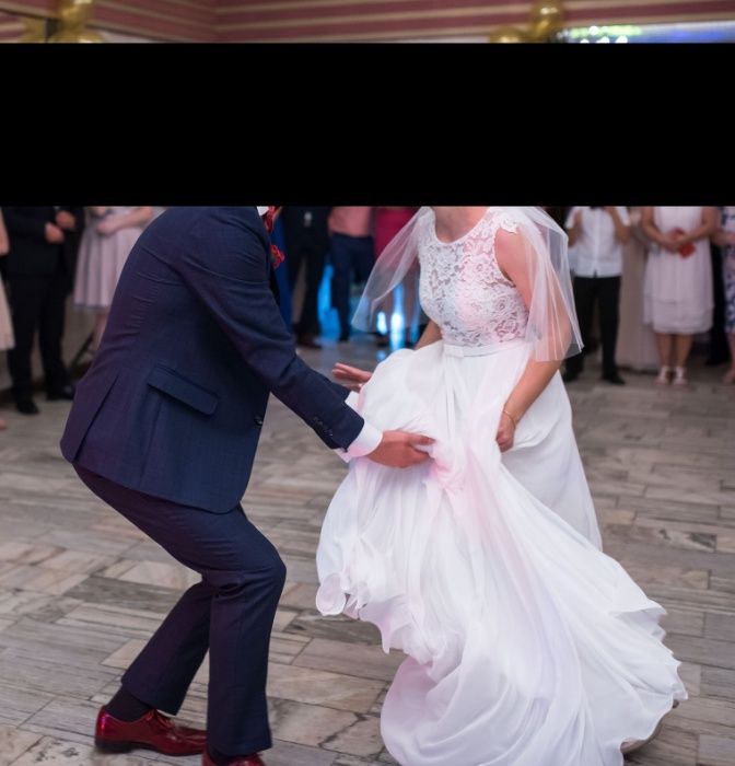 Suknia ślubna z muślinu