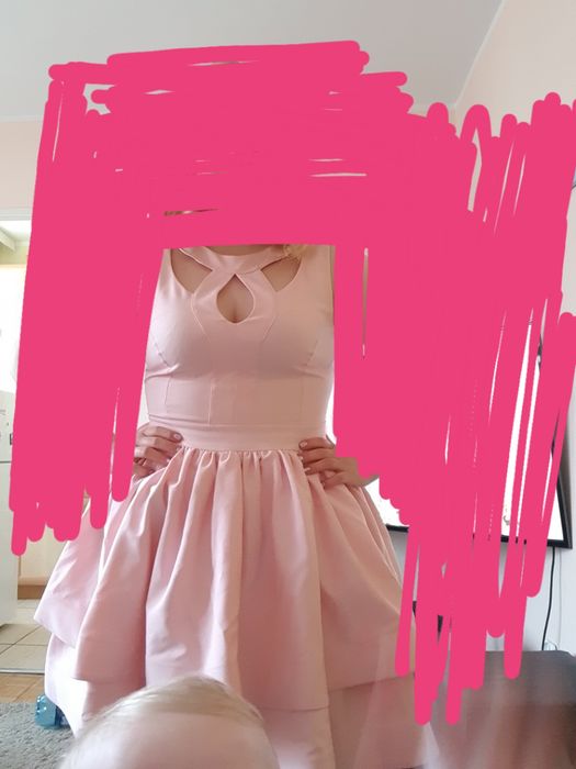 Sukienka pudrowy róż