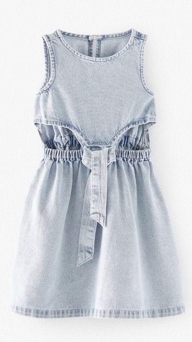 ZARA jeansowa z wycięciami 164