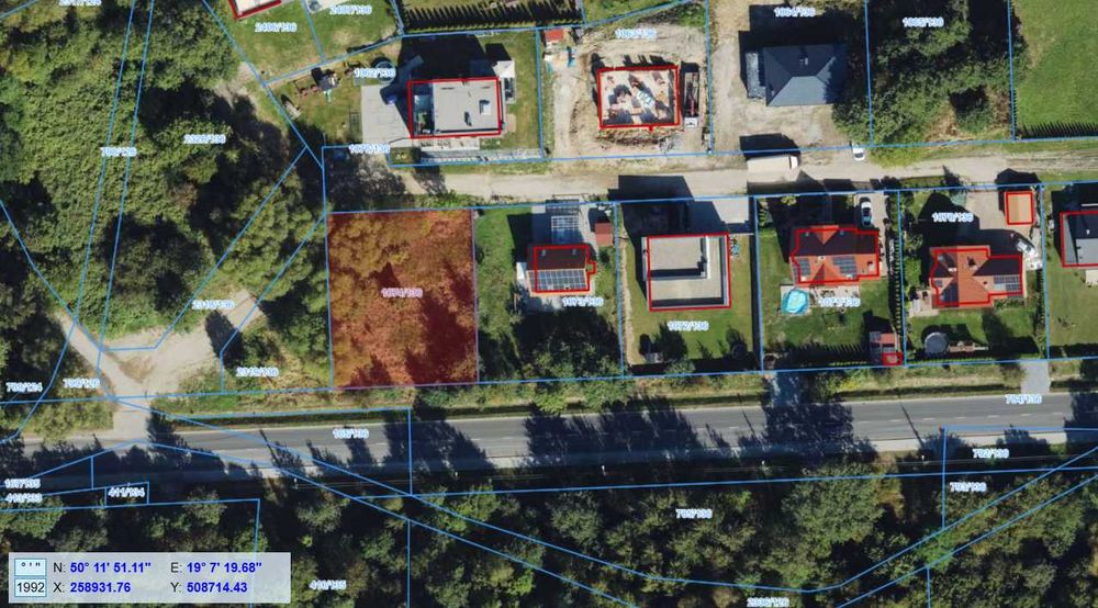 Na sprzedaż działka 847 m2 – Mysłowice, ul. Laryska