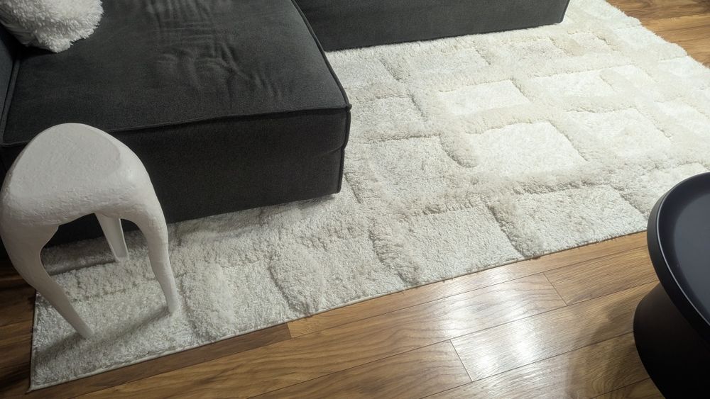 Dywan Westwing puszysty biały kremowy 290x200cm