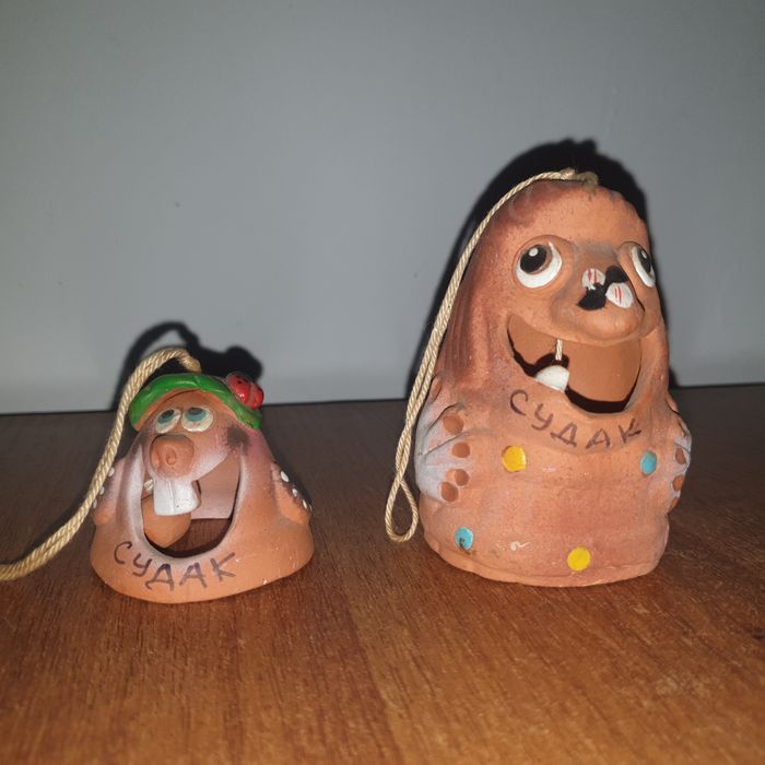 Сувениры из глины, камня. Подсвечник - домик