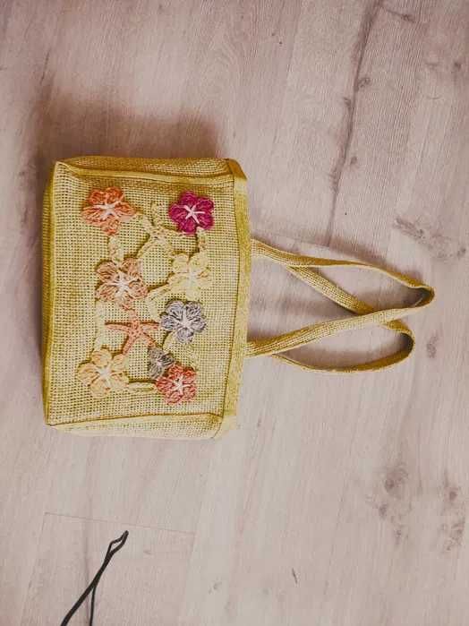 Torebka lekka do inspiracji JAK ZA DARMO  kolorowa letni koszyk