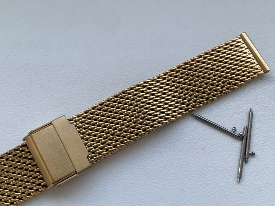 золотой браслет Tissot ремешок Миланский на часы Луч Wostok 18,20,22мм