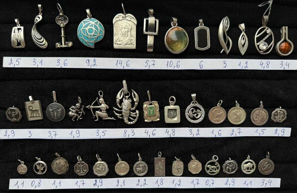 підвіски кулони -срібло (2)