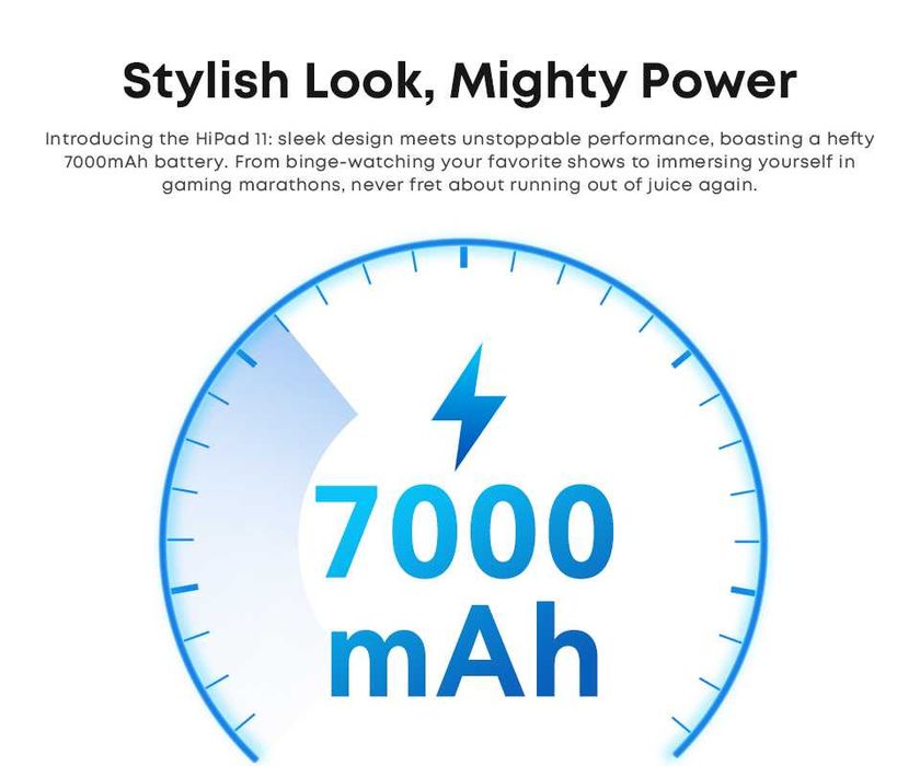 НОВЫЙ Планшет CHUWI HiPad 11 6/128 ГБ 10,95 дюйм 7000 мАч Android 14