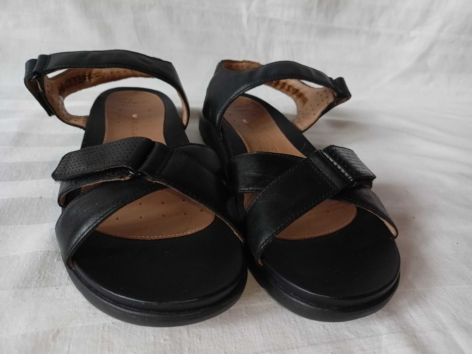 Clarks roz.  41,5 E/ - dł. wkł. 27 cm - skóra- stan bdb