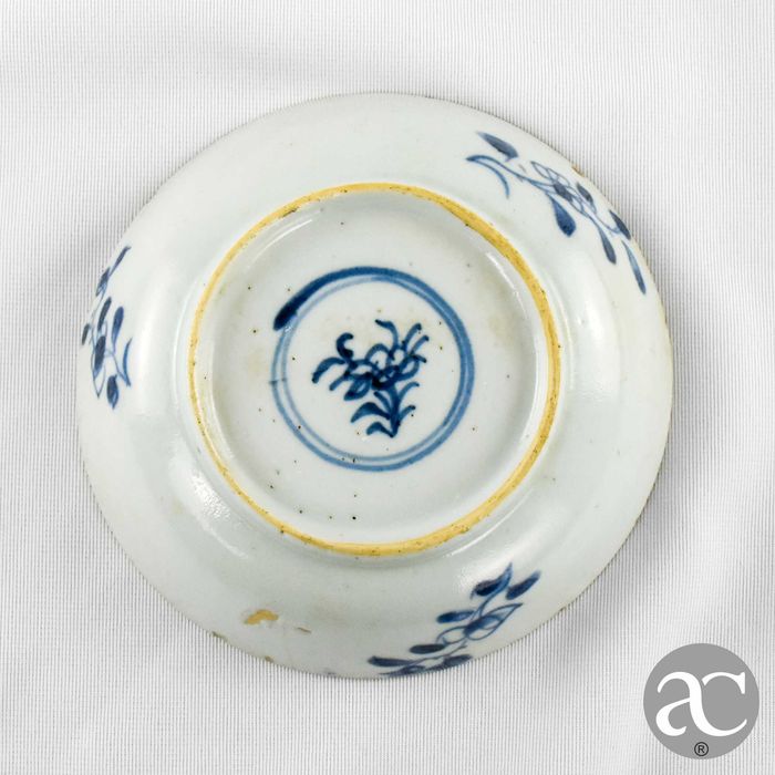 Par de Covilhetes / Pratos Porcelana da China Kangxi séc. XVII / XVIII