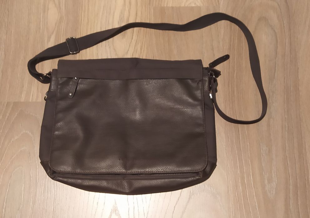 Torba na laptopa, brązowa