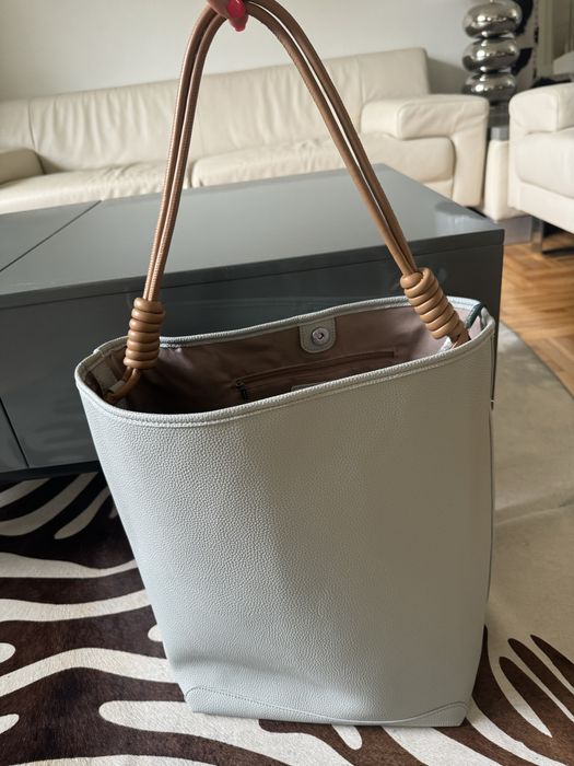 Verde torebka A4 szara shopperka Zara Mango