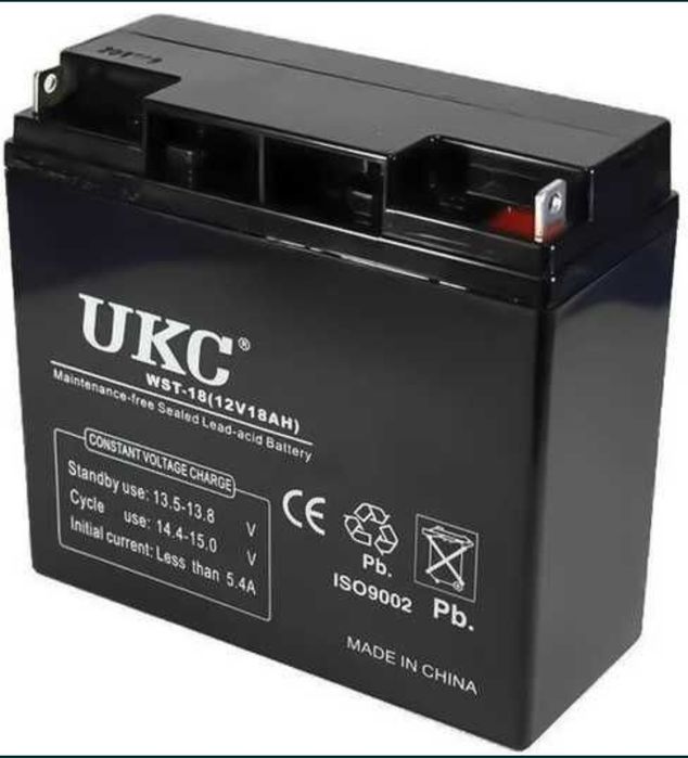 Аккумулятор батарея UKC 12V 7Ah 9Ah 12Ah 18Ah 24Ah 120Ah 150Ah