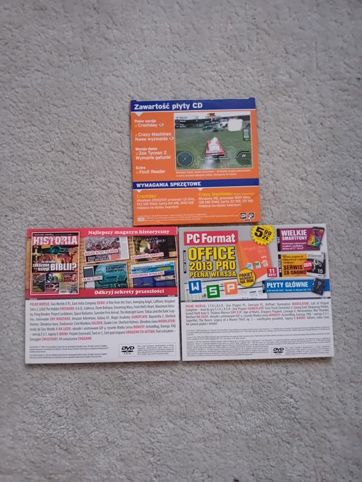 Gry na płytce CD 3 szt różne