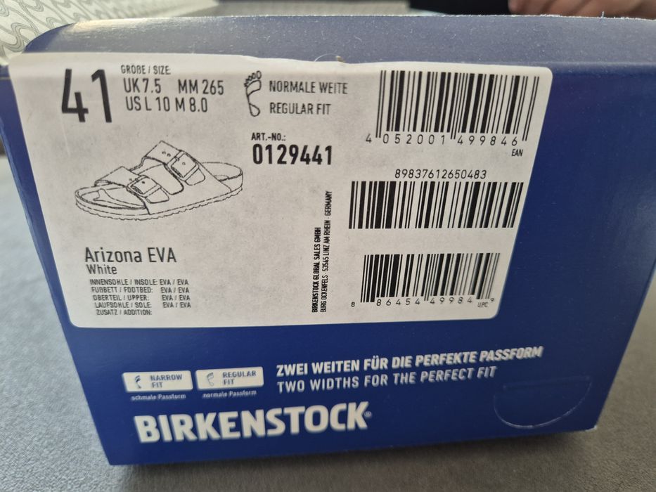 Birkenstock arizona EVA white unisex