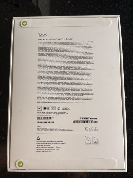 Tablet APPLE iPad Air (2024) 11 M2 128GB Wi-Fi + Cellular Space Gray