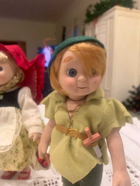 Conjunto de 3 bonecas porcelana