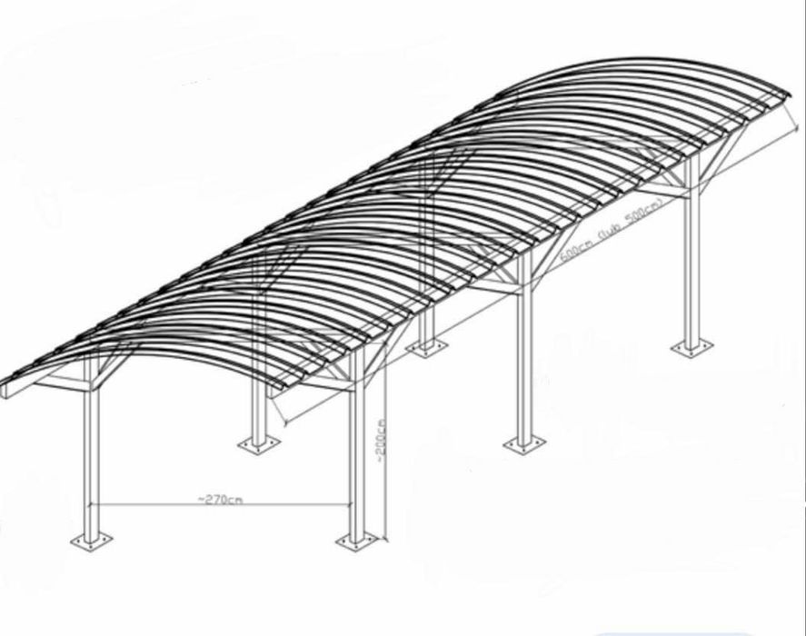 Zadaszenie łukowe z poliwęglanu