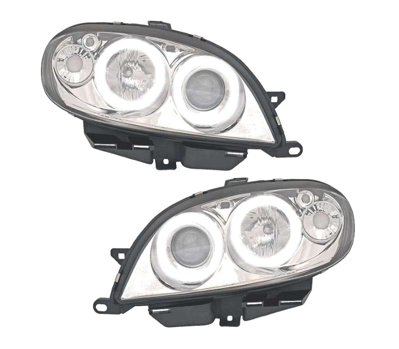 FARÓIS ANGEL EYES CCFL CITROEN SAXO 00+ CROMADO
