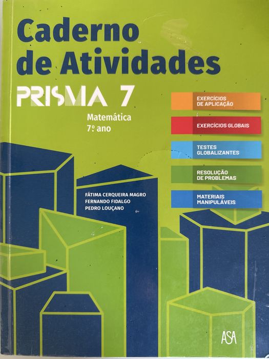 Cadernos de atividade 7ºano todas as disciplinas em excelente estado 5€