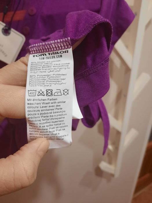 Tunika bluzeczka Tom Tailor fiolet z nadrukiem 140