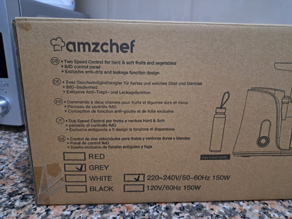 AMZCHEF Slow Juicer - Liquidificadora