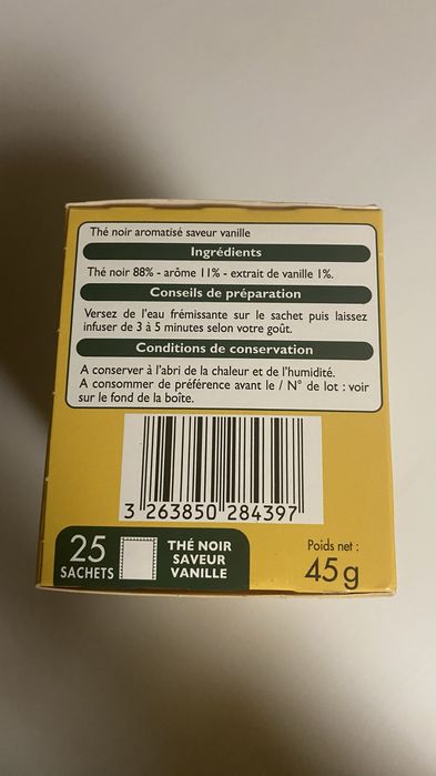 Herbata waniliowa saveur vanille w torebkach