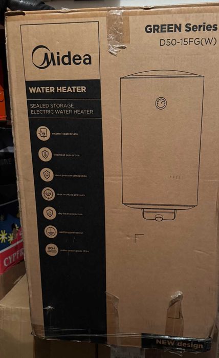 Бойлер - Midea D50-15FG (W) | 50л | Новый | Open-Box