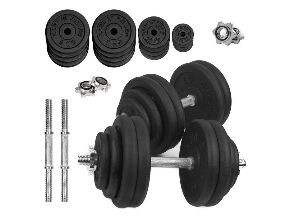 Hantle żeliwne regulowane 2x30kg zestaw 60kg LUB