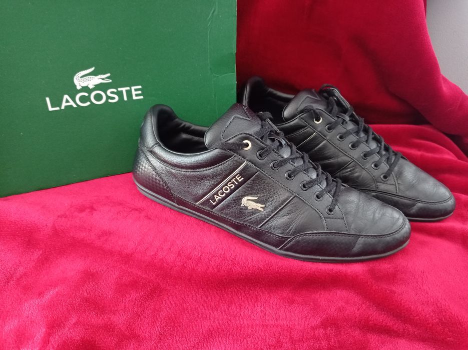 Buty Lacoste Chaymon czarne rozmiar 44 super skórzane męskie j nowe 28