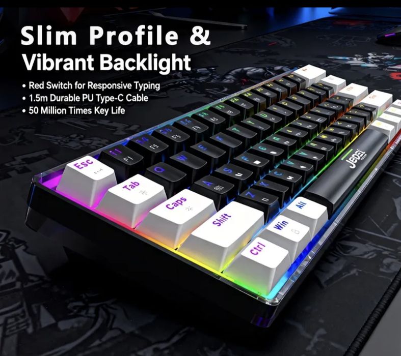 RGB Механічна Ігрова Клавіатура - 61 Клавіша