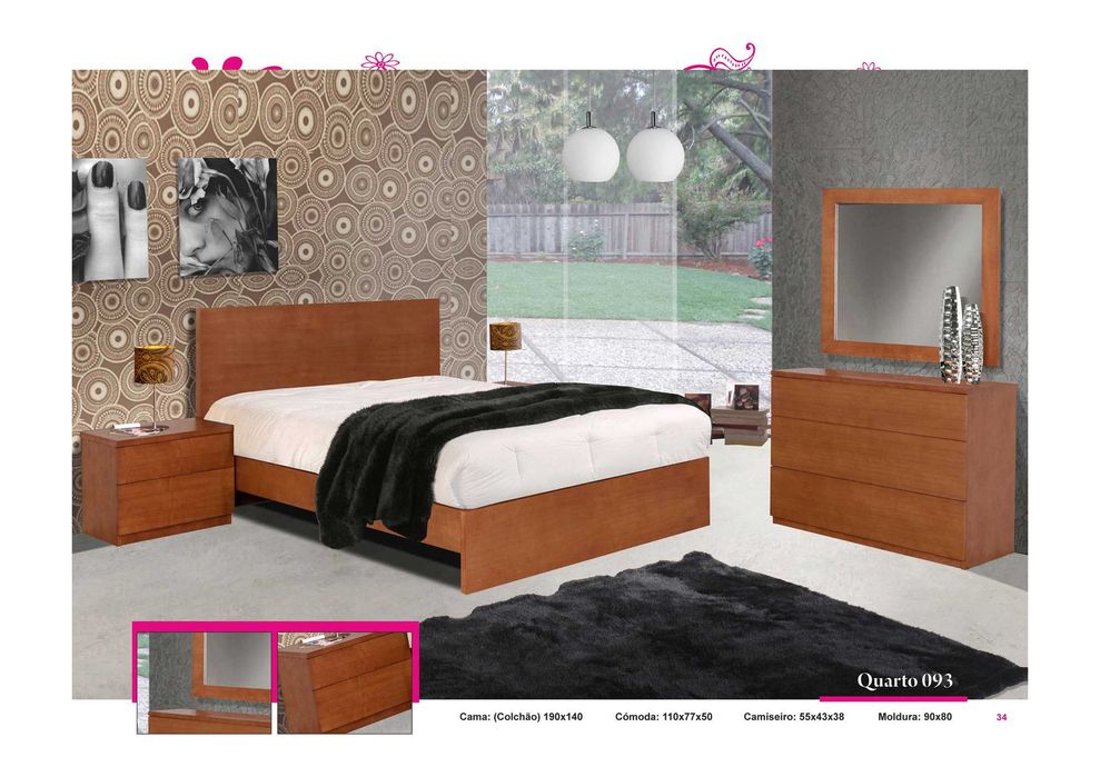 Quarto completo  + Estrado + Colchão de 140x190 (Fabricante)
