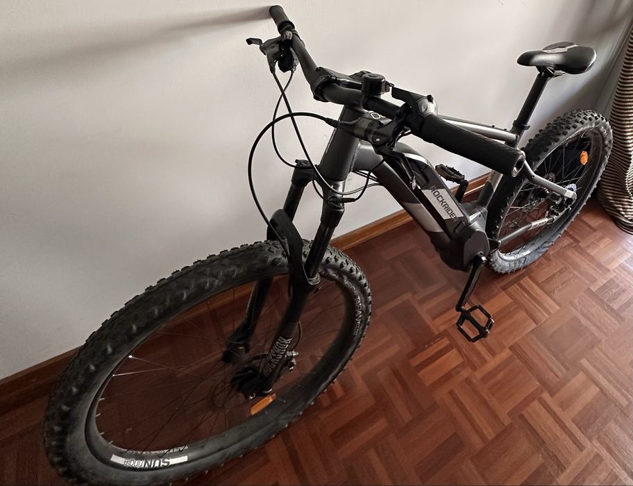 ROCKRIDER Bicicleta BTT Elétrica Semirrígida 27,5" E-ST 500 PRETO