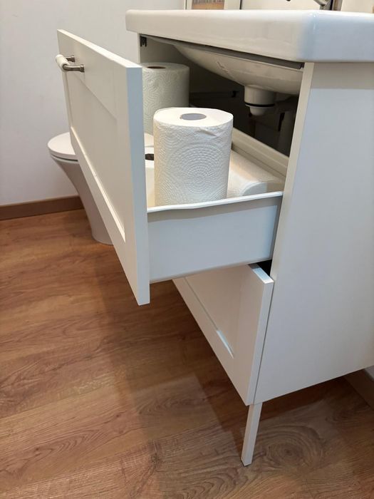 Móvel com lavatório WC com duas gavetas