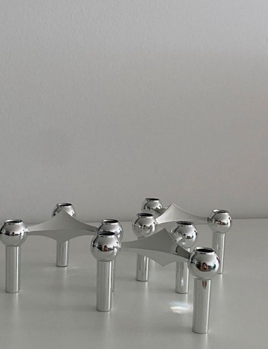 Três castiçais Design Industrial Caesar Stoffi & Fritz Nagel BMF