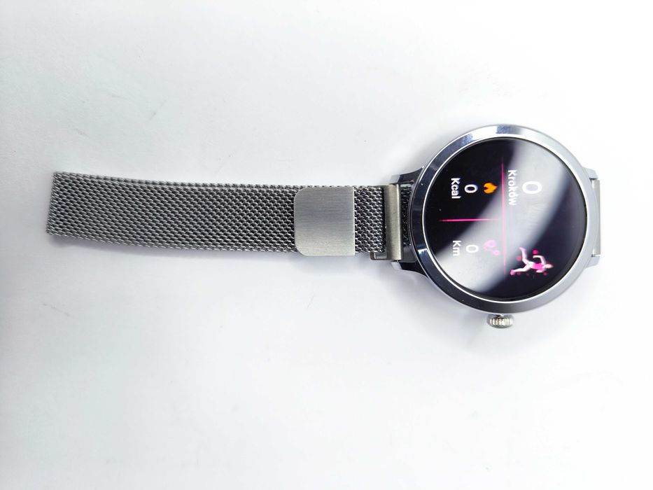 Elegancki srebrny SMARTWATCH Damski Niolina  Prezent Bransoleta Mesh