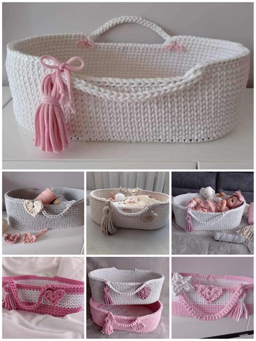 Kosz Mojżesza dla lalki łóżeczko nosidełko zabawka święta urodziny