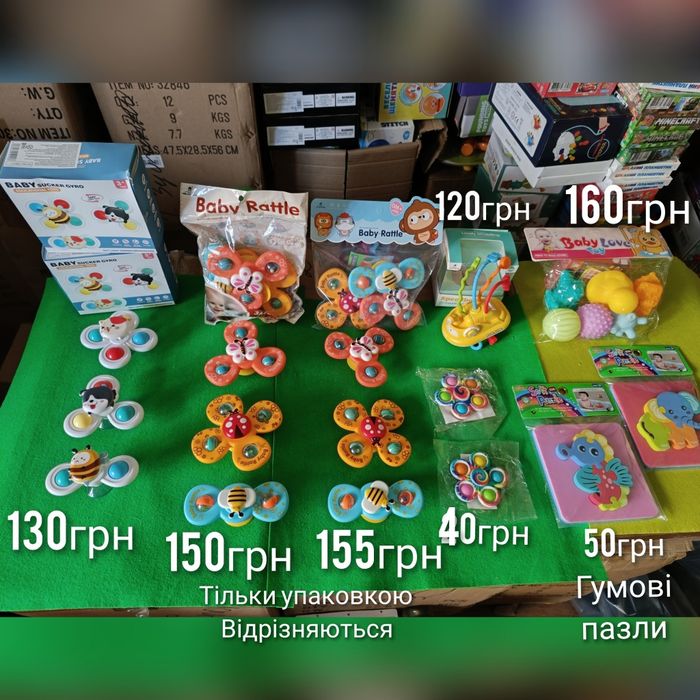 Набір спінерів на присосці 3 штуки брязкальця спинер спінер спінери спинеры
