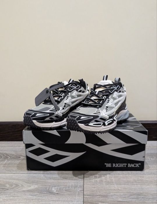 Кросівки Off White Be Right Back / Кросівки Офф Вайт сині / Блакитні Офф Вайт / Білі кросівки Off White
