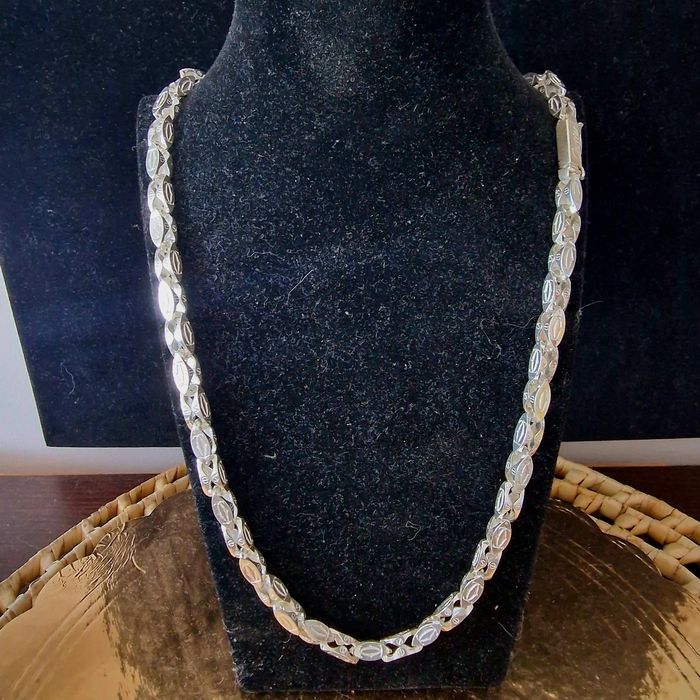 Srebny Piekny Łancuszek cartier  Próba 925 70 gram