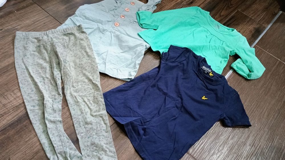 Paka 104 bluzki spódniczka ogrodbiczka sztruksowa legginsy