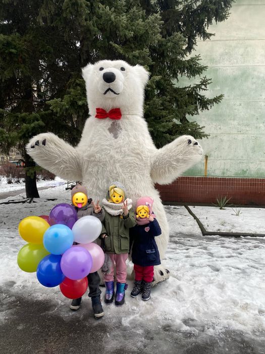 Аниматоры Днепр, белый медведь, Зайчик, Стриптиз, Патрон Пёс, Зайка