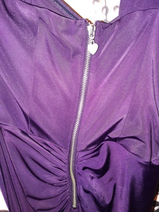Fioletowa sukienka zippy LIPSY S (36)