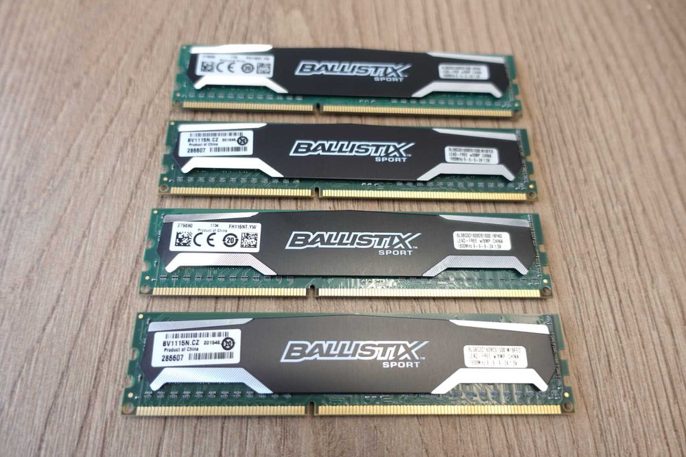 Pamięć RAM DDR3 Crucial BalliStix Sport 12800, 1600MHz 8GB 16GB 32GB