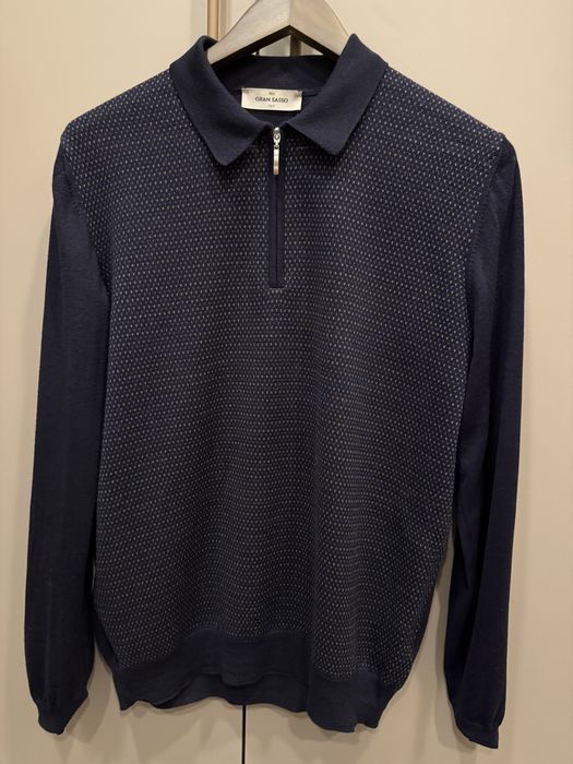 Свитер кофта поло gran sasso