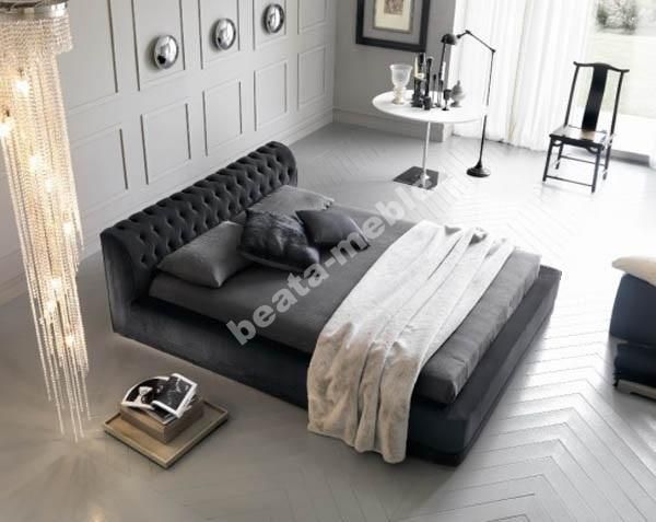 Łóżko profilowane z niskim zagłowiem CHARLIE + stelaż  180x200