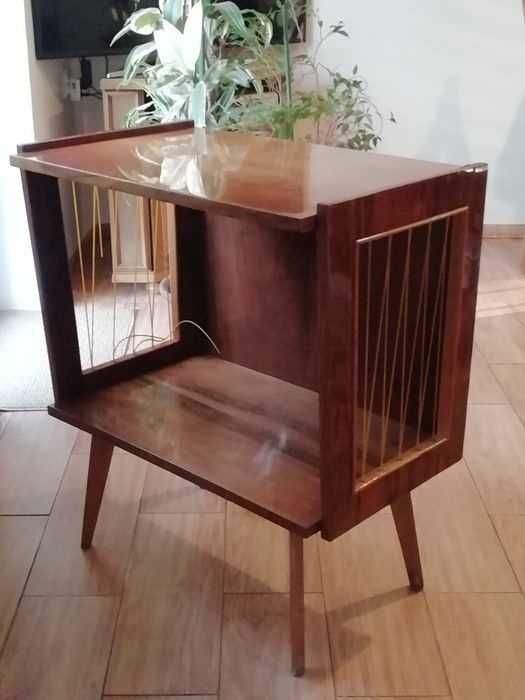 Stolik retro PRL 1972 radiowo telewizyjny do renowacji