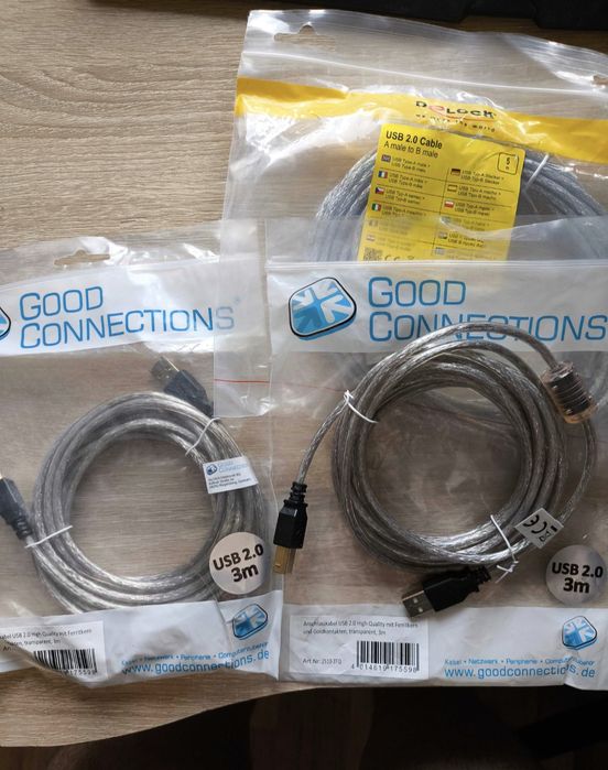 NOWE Kable do drukarki 3-5m,USB 2.0